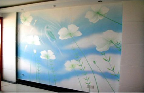 汉中画墙绘怎么画好白云的蓬松感？