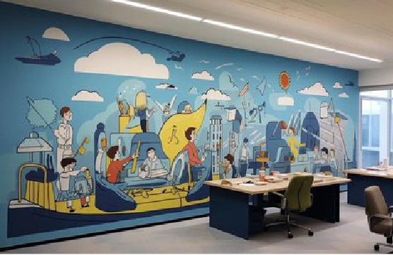 汉中办公室墙绘的特点。