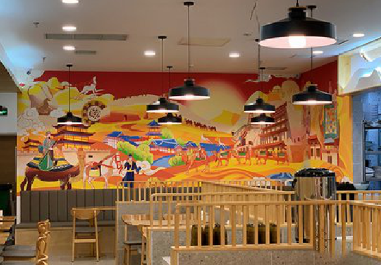 汉中商业空间彩绘介绍。