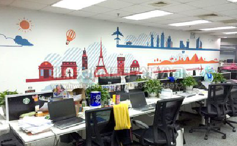 汉中教你设计办公室墙绘的方法。