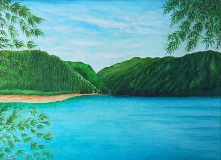 汉中在墙绘中，如何绘画绿水青山？