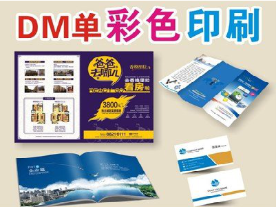 汉中单页印刷，色彩搭配简单。